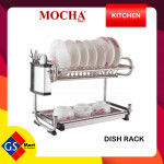 100% Stainless Steel Dish Rack with Spoon/Fork Holder