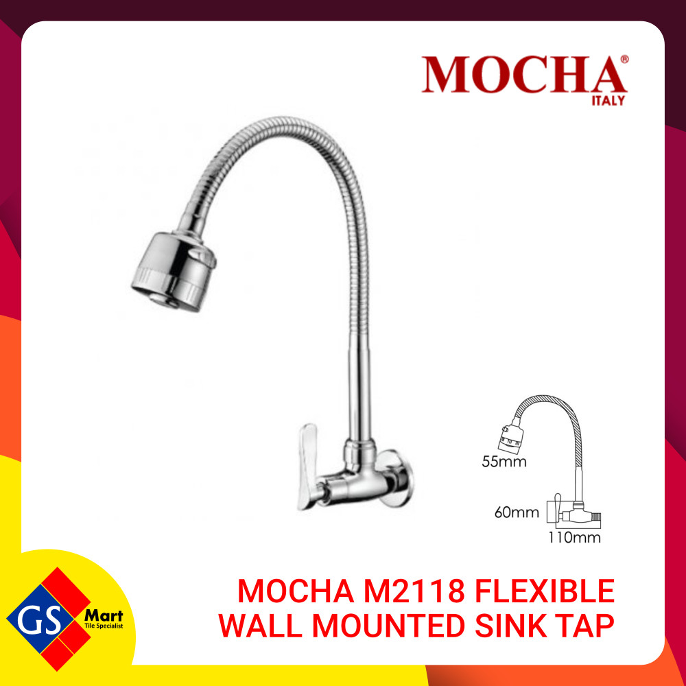 Mocha M2118 Flexible Wall Mounted Sink Tap Mocha M2118 Flexible Wall Mounted Sink Tap