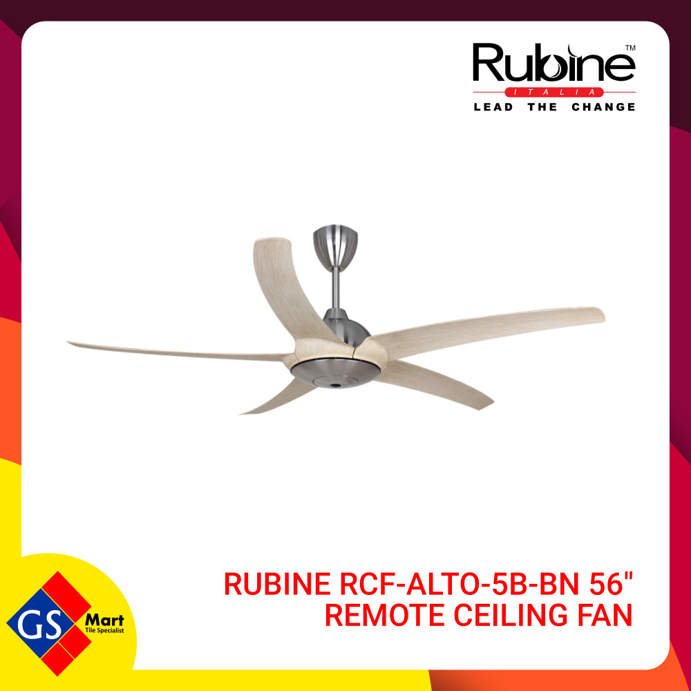 Rubine RCF-ALTO-5BL-BN 56-inch Remote Ceiling Fan
