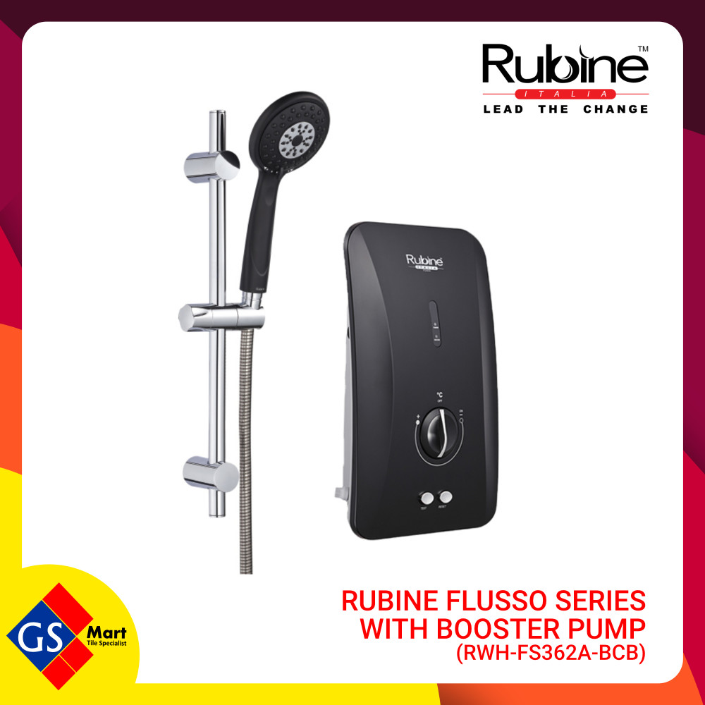 RUBINE WATER HEATER FLUSSO SERIES WITH BOOSTER PUMP (RWH-FS362A-BCB)