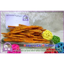 image of Beina Homemade【Okra Salmon Stick】Dehydrated Pets Treats 100gm