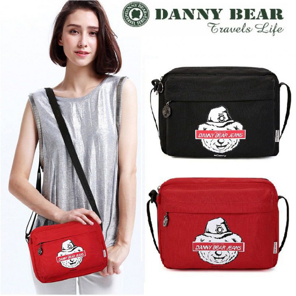 Danny Bear Travel Series Unisex Canvas Sling Bag Danny Bear Travel Series Unisex Canvas Sling Bag