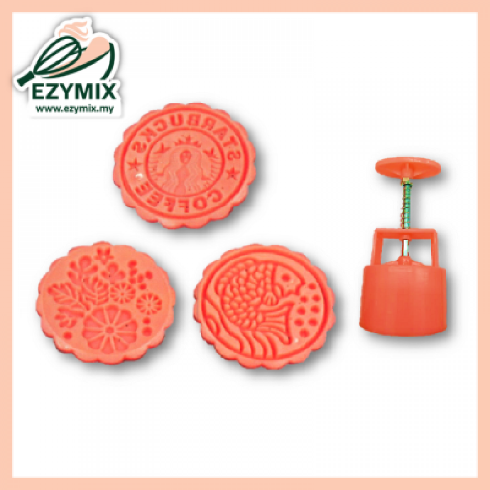 EzyMix 125gm 3pcs RD Mooncake Mould (18-125R/3E) EzyMix 125gm 3pcs RD Mooncake Mould (18-125R/3E)