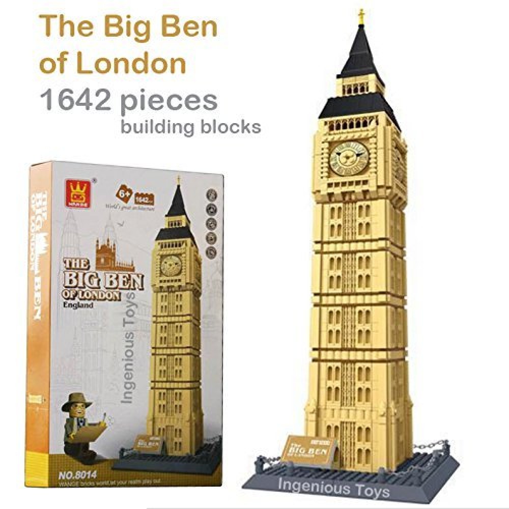 Wange 8014 Big Ben Building Block Set Toys 1642 PCS Wange 8014 Big Ben Building Block Set Toys 1642 PCS