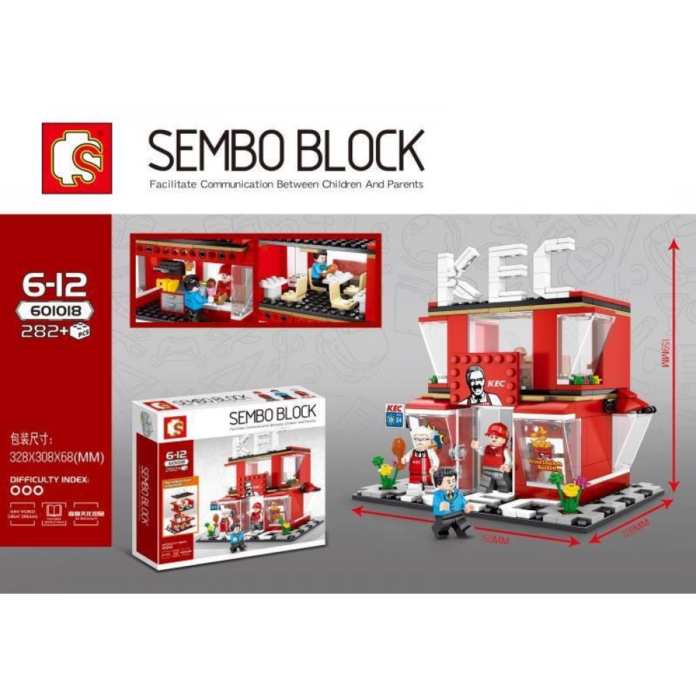 SEMBO BLOCK 601018 KFC Restaurant 282 pcs