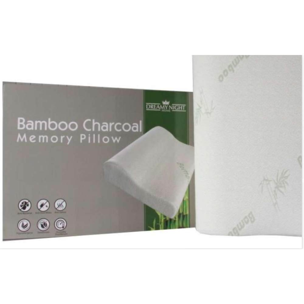 Dreamynight Home Memory Foam Bamboo Charcoal Contour Pillow