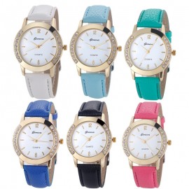 image of Geneva Diamond Stainless Steel Quartz Elegant Women's Fashion Watch