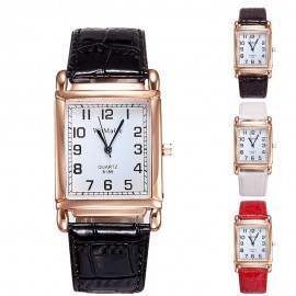 image of WoMaGe Women's Stainless Steel Fashion Leather Band Women's Watch