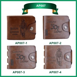 image of Luxury Fashion Men's PU Leather Wallet Money Clips Purse Wallets