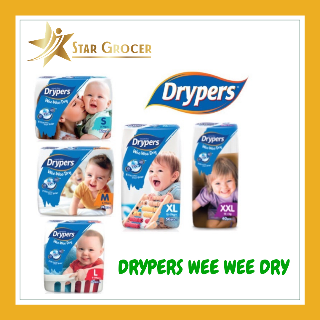 Drypers Wee Wee Dry - S / M / L / XL / XXL Drypers Wee Wee Dry - S / M / L / XL / XXL