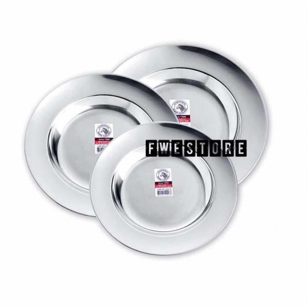 (100% Original) Zebra Stainless Steel 4pcs Deep Plate (7" / 8" / 9") (100% Original) Zebra Stainless Steel 4pcs Deep Plate (7" / 8" / 9")