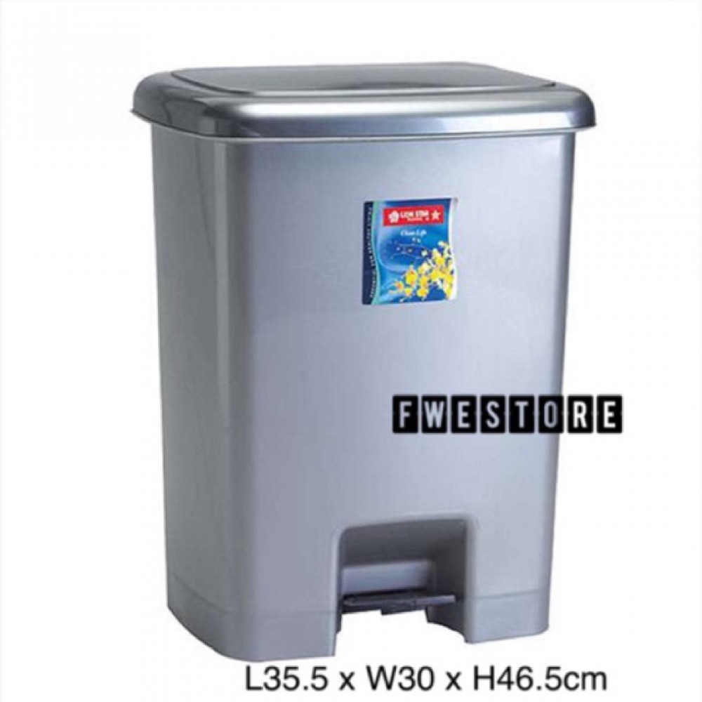 Lion Star C-32 Square Step On Dustbin 25 Litres / Grey Color Dustbin Lion Star C-32 Square Step On Dustbin 25 Litres / Grey Color Dustbin