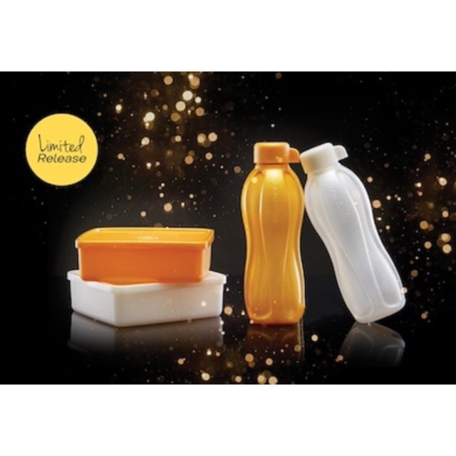 Tupperware Limited Edition (500ml Eco Bottle & 600ml Square Away Canisters) Tupperware Limited Edition (500ml Eco Bottle & 600ml Square Away Canisters)