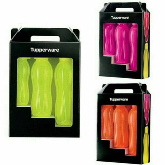 Tupperware Neon Eco Bottle Set Of 3 (Yellow/Pink/Orange) Tupperware Neon Eco Bottle Set Of 3 (Yellow/Pink/Orange)