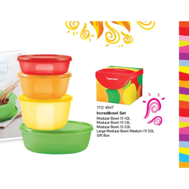 Tupperware Incredibowl Set (4) Tupperware Incredibowl Set (4)
