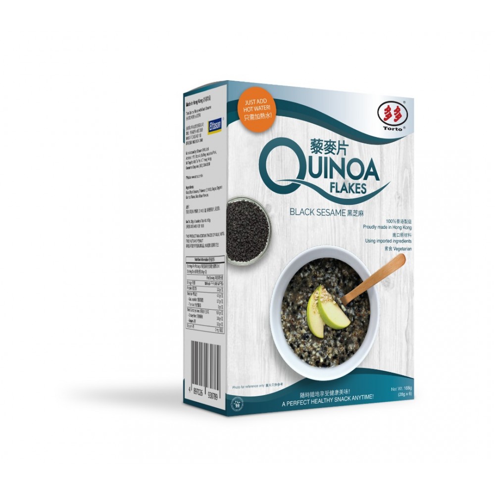 Torto Black Sesame Quinoa Flakes