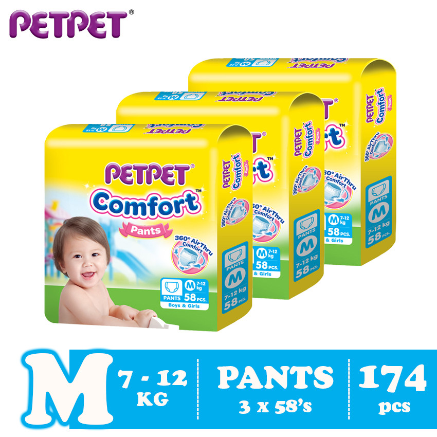 Petpet Comfort Pants Jumbo Pack -3 pack (M174/ L138/XL120/XXL102) Petpet Comfort Pants Jumbo Pack -3 pack (M174/ L138/XL120/XXL102)