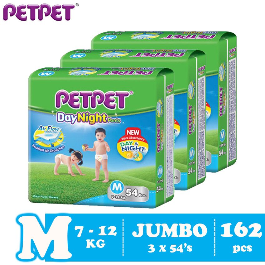 Petpet DayNight Pants Jumbo Pack -3 pack ( M162/L138 / XL120/XXL96 ) Petpet DayNight Pants Jumbo Pack -3 pack ( M162/L138 / XL120/XXL96 )