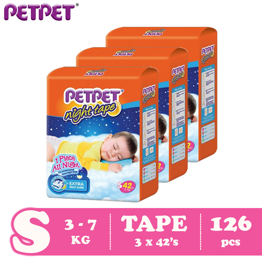 Petpet Night Tape Jumbo Pack -3 pack ( S126/M120 / L96/XL90 ) Petpet Night Tape Jumbo Pack -3 pack ( S126/M120 / L96/XL90 )