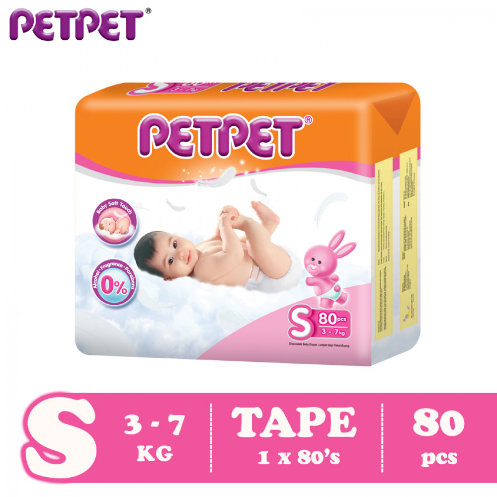 Petpet Tape Diaper Mega Pack (S80/M72/L60/XL48) Petpet Tape Diaper Mega Pack (S80/M72/L60/XL48)