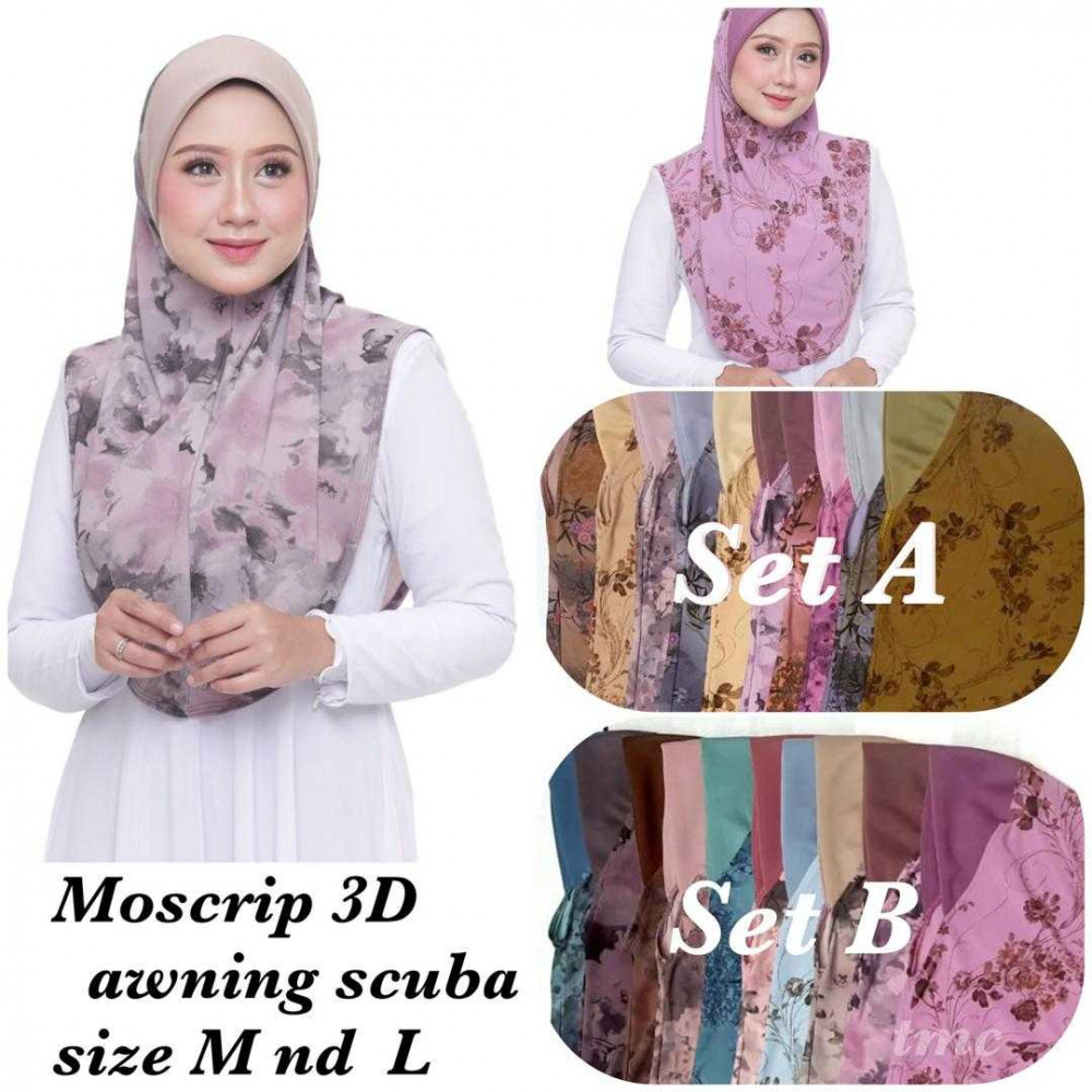 TUDUNG SARUNG MOSCREPE 5 HELAI TUDUNG SARUNG MOSCREPE 5 HELAI