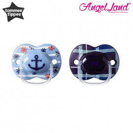 image of Tommee Tippee Little London Soother 6-18 months - 2 Pack (Blue Pack)
