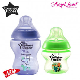 image of Tommee Tippee Closer To Nature Tinted Bottle (5oz/150ml + 9oz/260ml) purplish + green