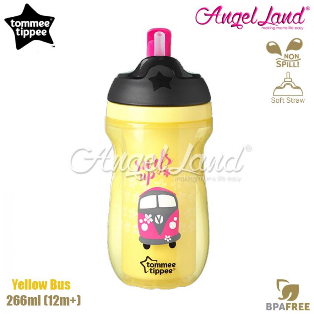 Tommee Tippee Insulated Straw Cup 266ml (12m+) Yellow Bus Tommee Tippee Insulated Straw Cup 266ml (12m+) Yellow Bus