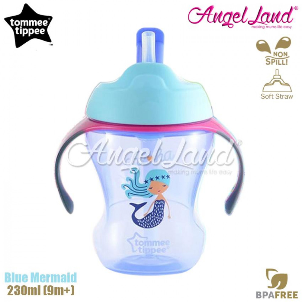 Tommee Tippee Easy Drink Straw Cup 230ml (9m+) Blue Mermaid Tommee Tippee Easy Drink Straw Cup 230ml (9m+) Blue Mermaid