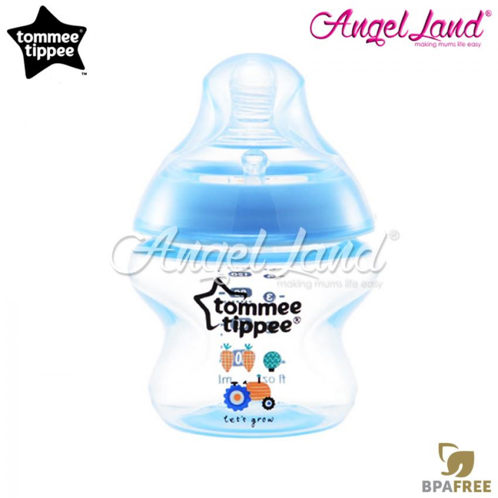 Tommee Tippee Closer to Nature Tinted Bottle 150ml (5oz) Blue Tommee Tippee Closer to Nature Tinted Bottle 150ml (5oz) Blue