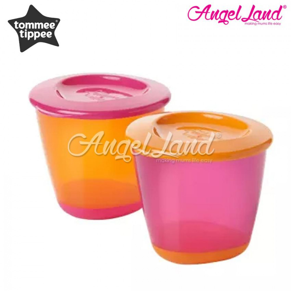 Tommee Tippee Explora 2 Pop Up Weaning Pot 4m+ - 446502/38 orange/pink Tommee Tippee Explora 2 Pop Up Weaning Pot 4m+ - 446502/38 orange/pink