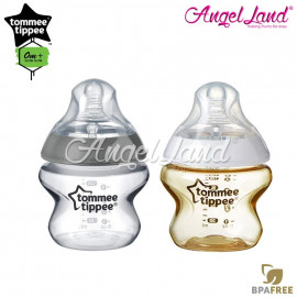 image of Tommee Tippee Closer To Nature Tinted Bottle 150ml/5oz x 2- Gold + Silver