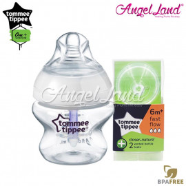 image of Tommee Tippee Closer To Nature PP Anti Colic Plus Bottle 150ml 5oz Single Pack 422405/38+ Tommee Tippee CTN Anti-Colic Teat (2pcs/pack) Fast Teat