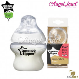 image of Tommee Tippee Closer To Nature PP Bottle 150ml 421111/38 + Tommee Tippee CTN Teat (2pcs/pack) 150ml / 5oz 421111/38 + Fast Flow 422142/38