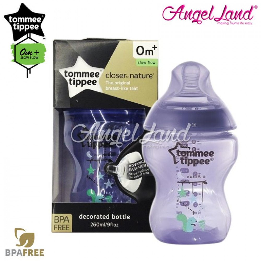 Tommee Tippee Closer To Nature Tinted Bottle 260ML/9oz Single Pack - Purplish 422579/38 Tommee Tippee Closer To Nature Tinted Bottle 260ML/9oz Single Pack - Purplish 422579/38