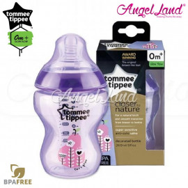 image of Tommee Tippee Closer To Nature Tinted Bottle 260ML/9oz Single Pack - Purple 422573/38