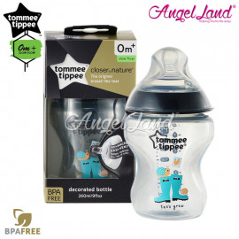 image of Tommee Tippee Closer To Nature Tinted Bottle 260ML/9oz Single Pack - Black 422575/38