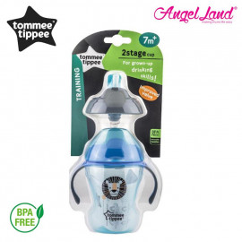 image of Tommee Tippee 2 Stage Easy Drink Cup 230ml (7M+) - 447143/38, 447144/38, 47145/38 - blue - 447145/38