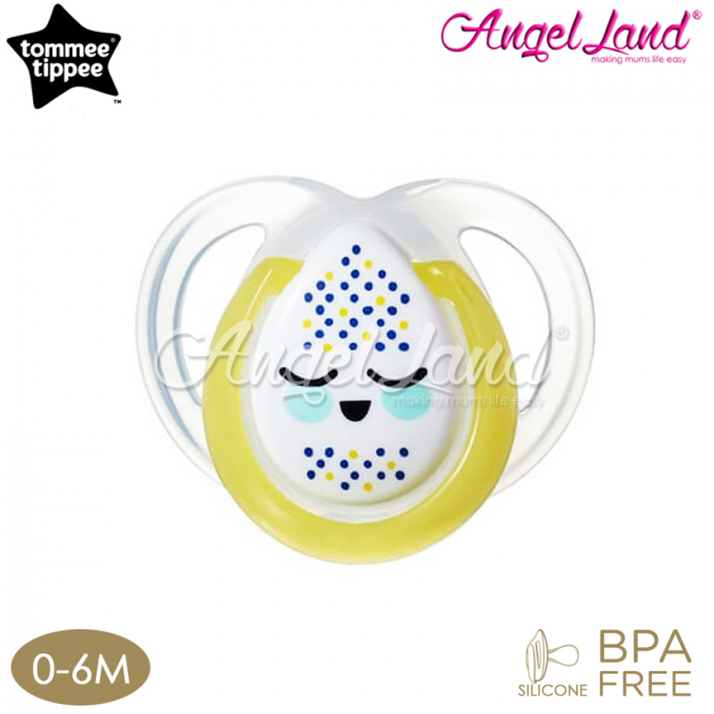 Tommee Tippee Closer to Nature Night Time Soother- 1pk 0-6M - Yellow Tommee Tippee Closer to Nature Night Time Soother- 1pk 0-6M - Yellow