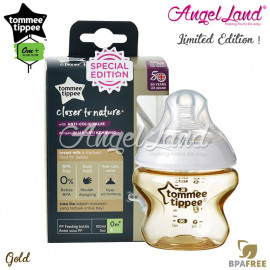 image of Tommee Tippee Closer To Nature Tinted Bottle 150ml/5oz - Gold