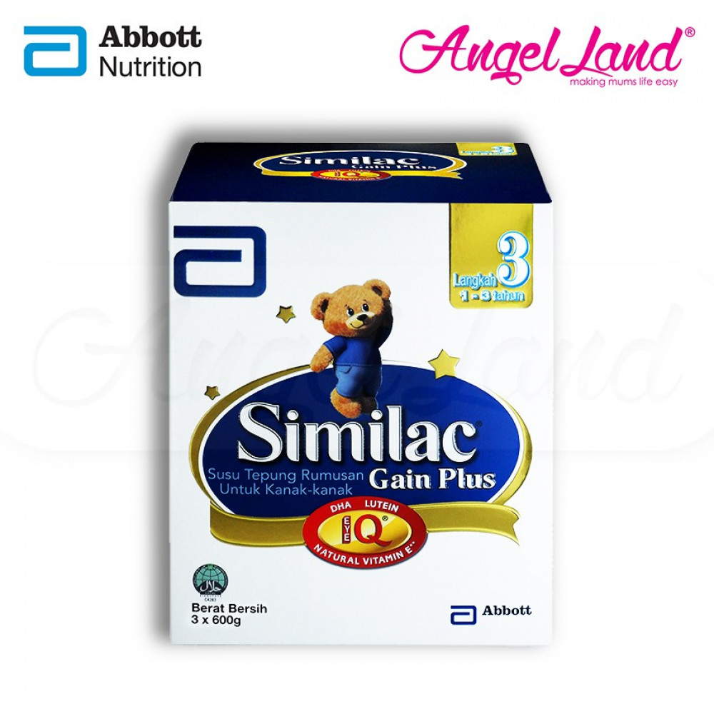Abbott Similac Gain Plus NVE Step 3 (1-3 Yrs) BIB (1.8kg) Abbott Similac Gain Plus NVE Step 3 (1-3 Yrs) BIB (1.8kg)