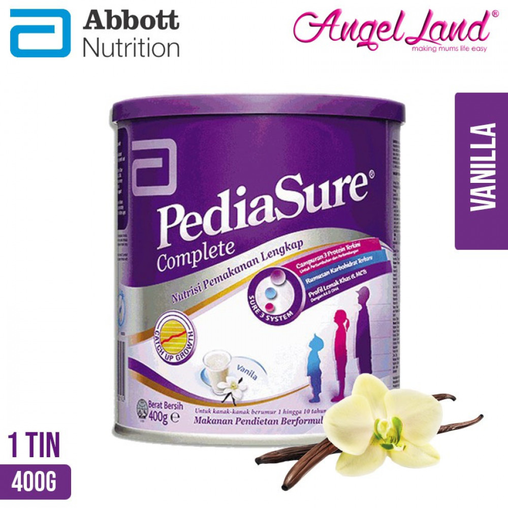 Abbott Nutrition Pediasure Complete (1-10years) Milk Formula 400g - Vanilla 2 tins Abbott Nutrition Pediasure Complete (1-10years) Milk Formula 400g - Vanilla 2 tins