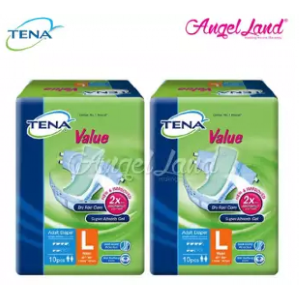 Tena Value Adult Diaper L 10pcs (2 Packs) Tena Value Adult Diaper L 10pcs (2 Packs)