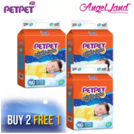 image of PETPET Night Tape Diaper Mega Packs (3 packs) [Buy 2 Free 1 Promotion