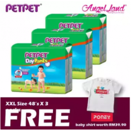 image of PetPet Daypants Mega pack (3Packs) +FOC Baby Poney Shirt -XXL48