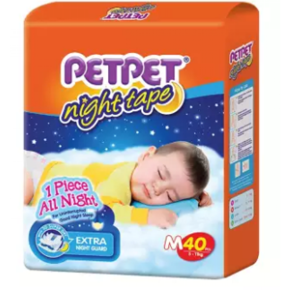 PETPET Night Tape Diaper Jumbo Packs M40 PETPET Night Tape Diaper Jumbo Packs M40