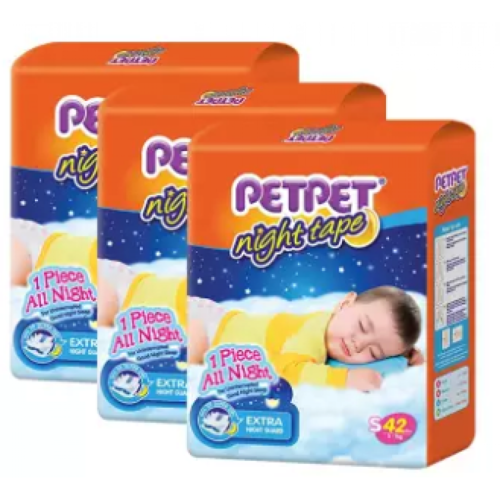 PETPET Night Tape Diaper Jumbo Packs S42 (3packs) PETPET Night Tape Diaper Jumbo Packs S42 (3packs)