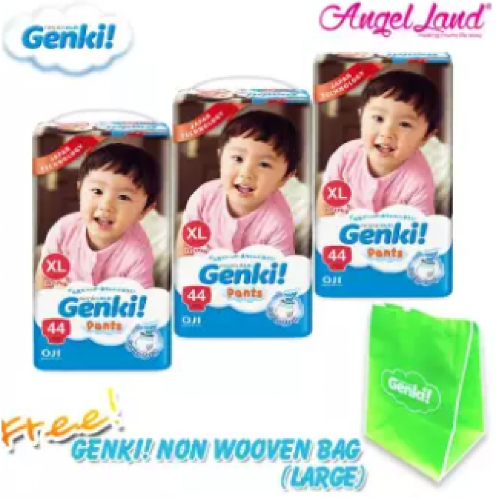 Genki! Pants Mega XL44 (3Packs)+ FREE Genki Non Wooven Bag (1pcs) Genki! Pants Mega XL44 (3Packs)+ FREE Genki Non Wooven Bag (1pcs)