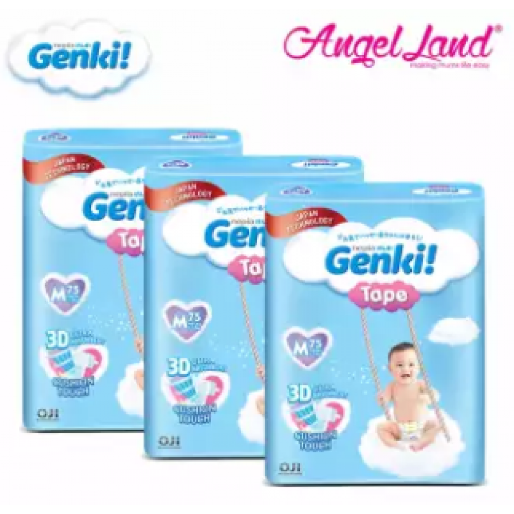 Genki Tape Mega Diaper M75 (3Packs) Genki Tape Mega Diaper M75 (3Packs)