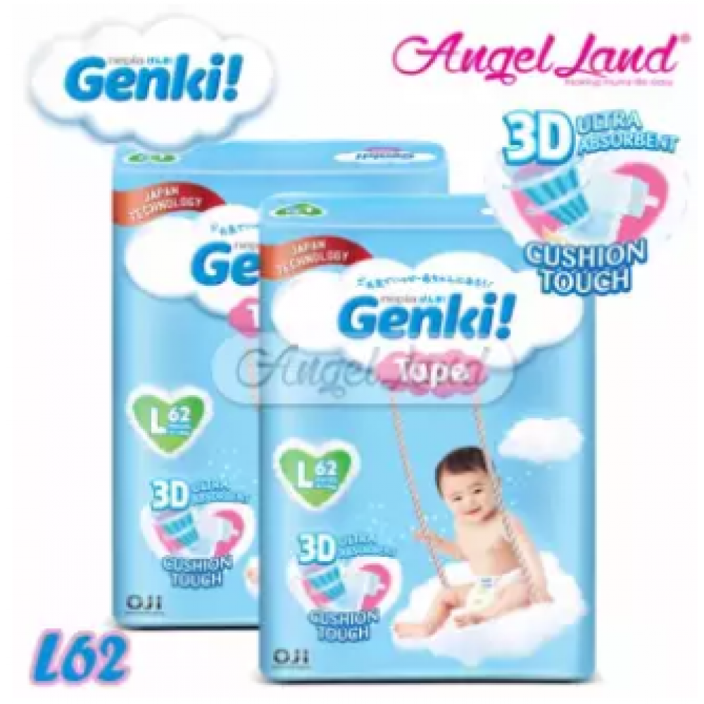 Genki Tape Mega Diaper L62 (2Packs) Genki Tape Mega Diaper L62 (2Packs)